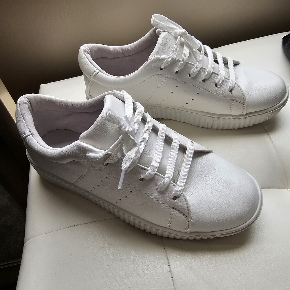 White Platform Sneakers Size 8.5 women